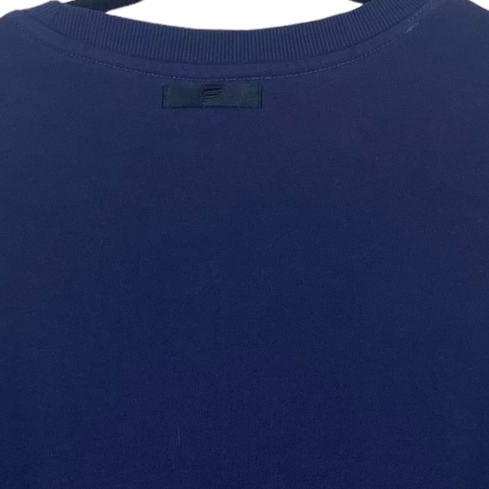 Fabletics Mens The Courtside Crew Navy Reflective Dot Logo French Terry Crew XXL - Picture 7 of 13